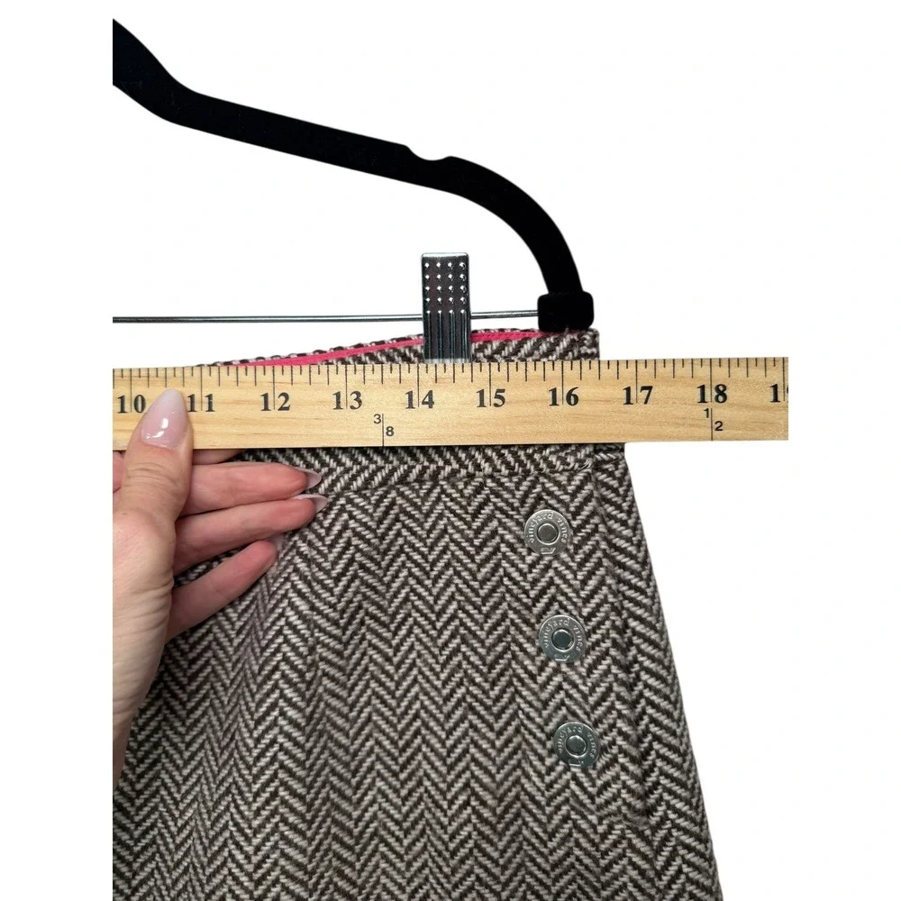 Vineyard Vines Herringbone wool blend‎ A-Line preppy Mini Skirt Women's Size 10